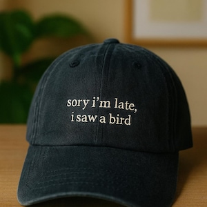 Funny Bird Watching Dad Hat: Embroidered Bird Nerd Gift