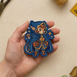 Custom Fantasy Elf Embroidery Patch Cute RPG Character Patch Gamer Gift Iron On Patch Magic Adventure Aesthetic Patch