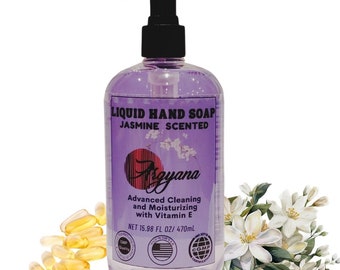 Jasmine Scented Liquid Hand Soap for Moisturizing skin includes Vitamin E - 15.98 Fl Oz (Pack of 1)