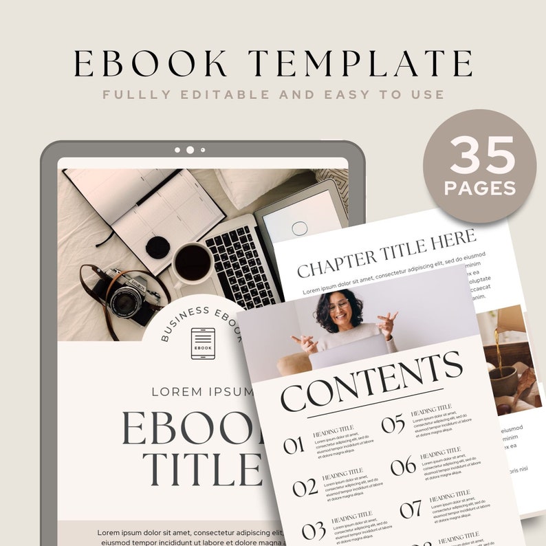 One Page Business Plan Template, Ebook Template Canva, Workbook ...