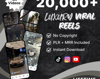20.000+ Luxus-Viral-Reels-Paket, 4K-Videos, kommerzielle Nutzung (digitaler Download)