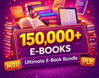 Pacote de Produtos Digitais PLR MRR | eBooks, Cursos e Modelos | Direitos de Revenda
