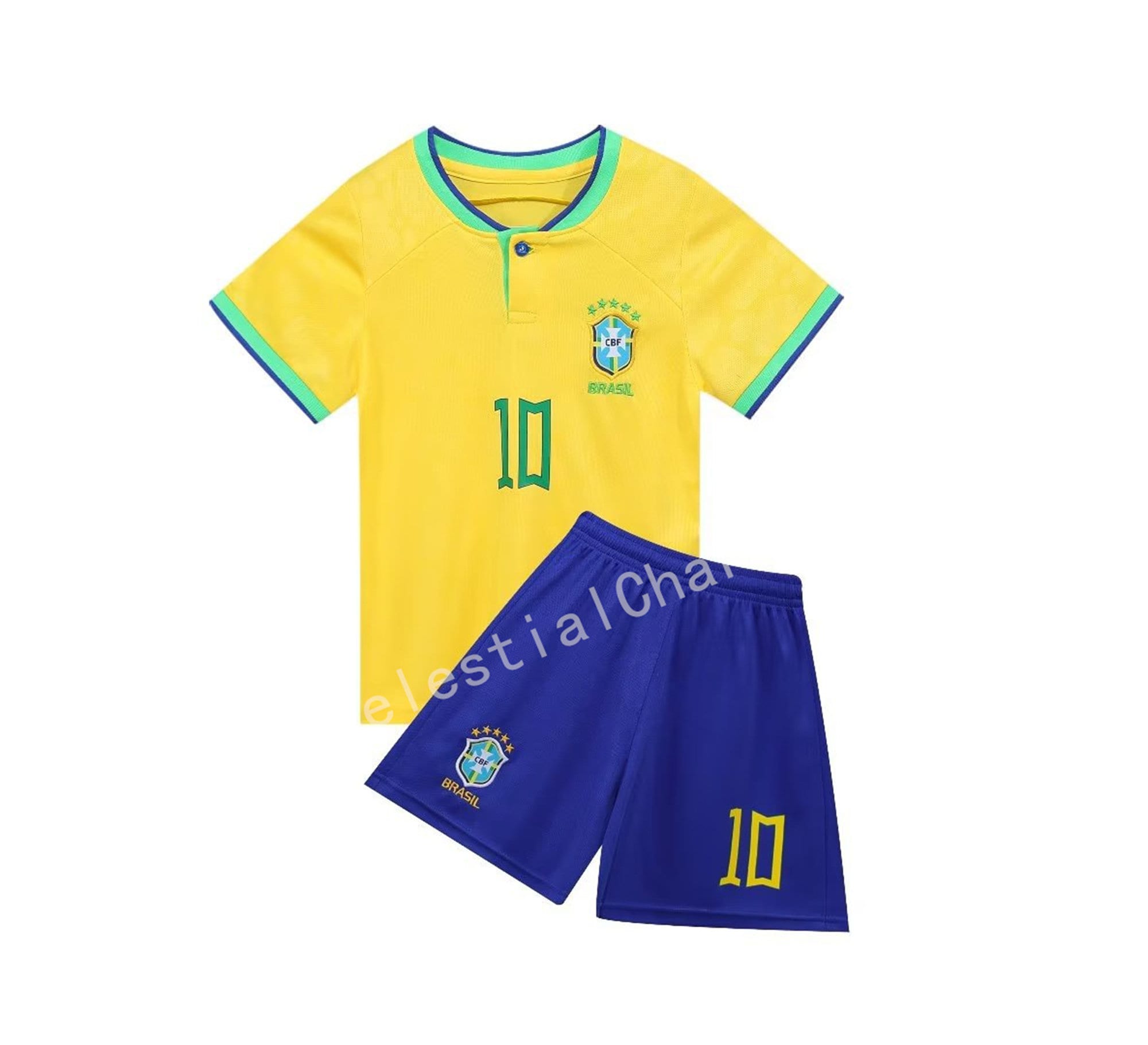 Soccer Shirt - Yellow/Brazil - Kids