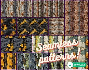 127 Seamless (Infinitely Repeatable) Tree Bark Pattern Collection