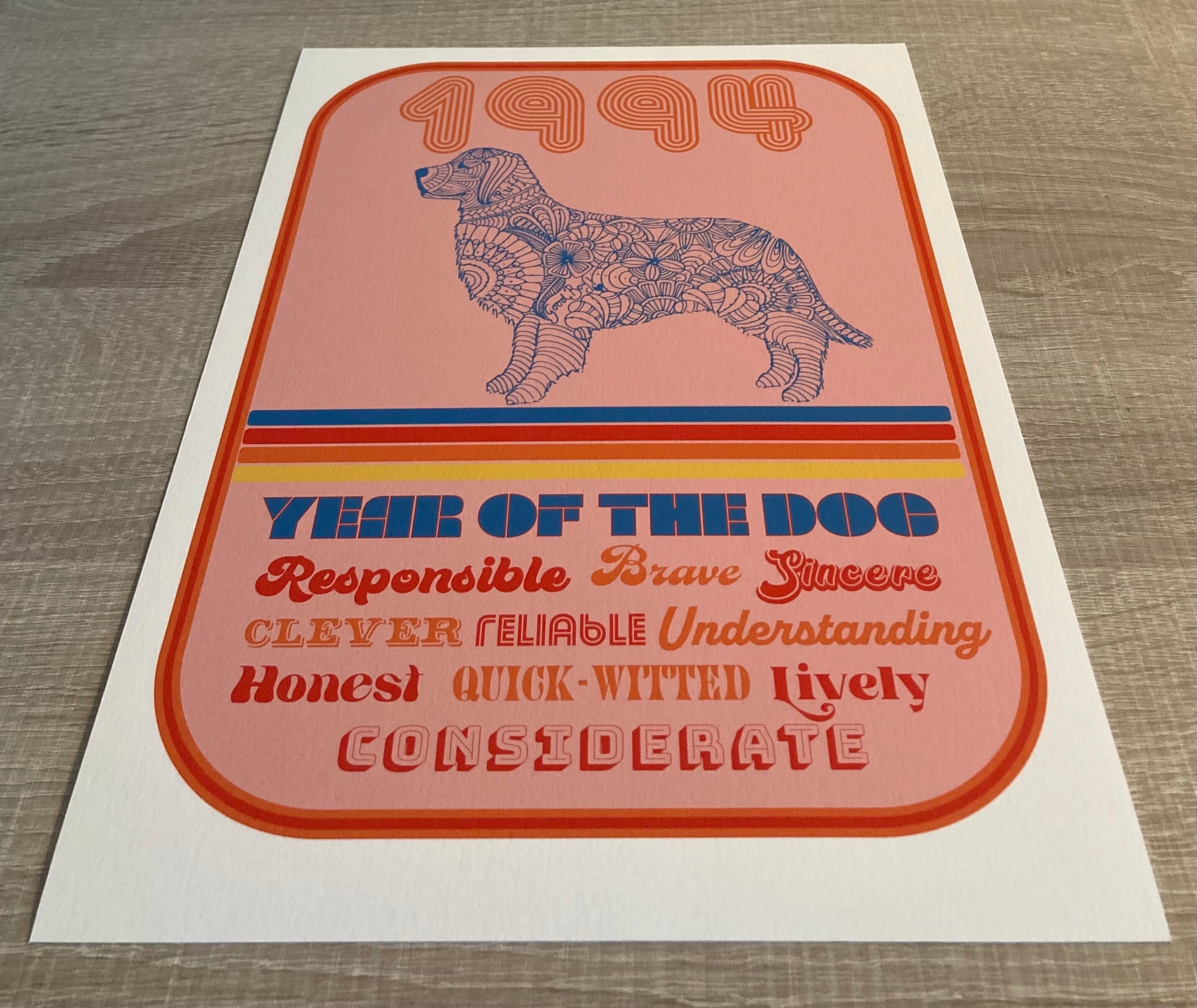 1994 Year of the Dog (wood) - Etsy
