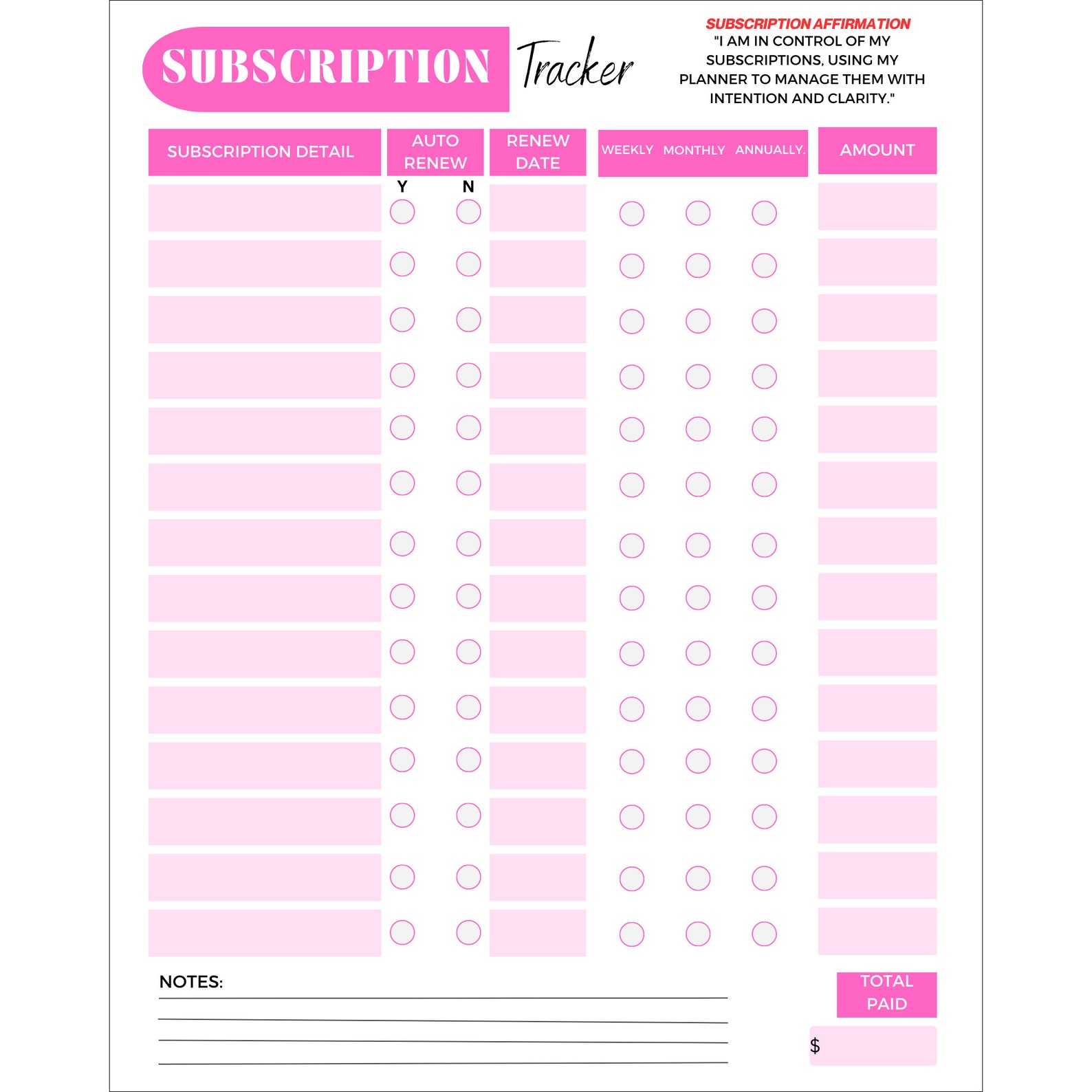 Hot Pink Budget Sheets, All-in-one Spending Tracker, Expense Saving ...