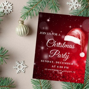 Christmas Party Invitation, Christmas Party Printable, Christmas Party Invite, Holiday Party Invitation, Christmas Invitation Card