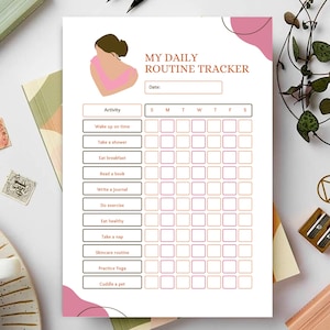 Daily Routine Planner | Digital Download| Printable Planner | Routine Checklist | Daily Routine| Daily Routine Tracker | A4& US Letter | PDF