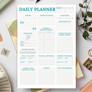 Daily Planner | to Do List | Printable Productivity Day Planner ...