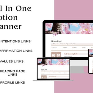 All in One Life Notion Planner || Notion productivity || Daily planner || Customizable planner || Notion templates