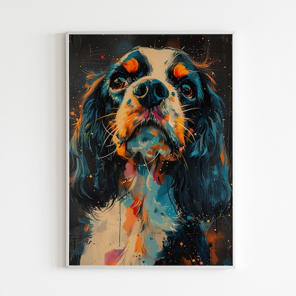 Affiche Aquarelle Chien Cocker Anglais, Toile, Impression, Pop Art, Cadeau d'amant de chien, Art mural, Décorations, Cadeau Papa Maman