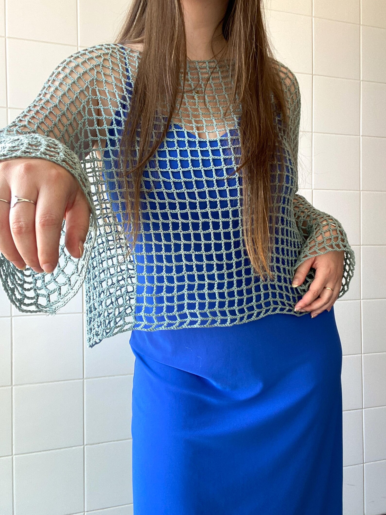 Island Mesh Top Crochet Pattern Easy Beginner Project Summer Shrug Fast ...