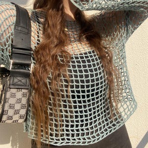 Island Mesh Top Crochet Pattern Easy Beginner Project Summer Shrug Fast ...