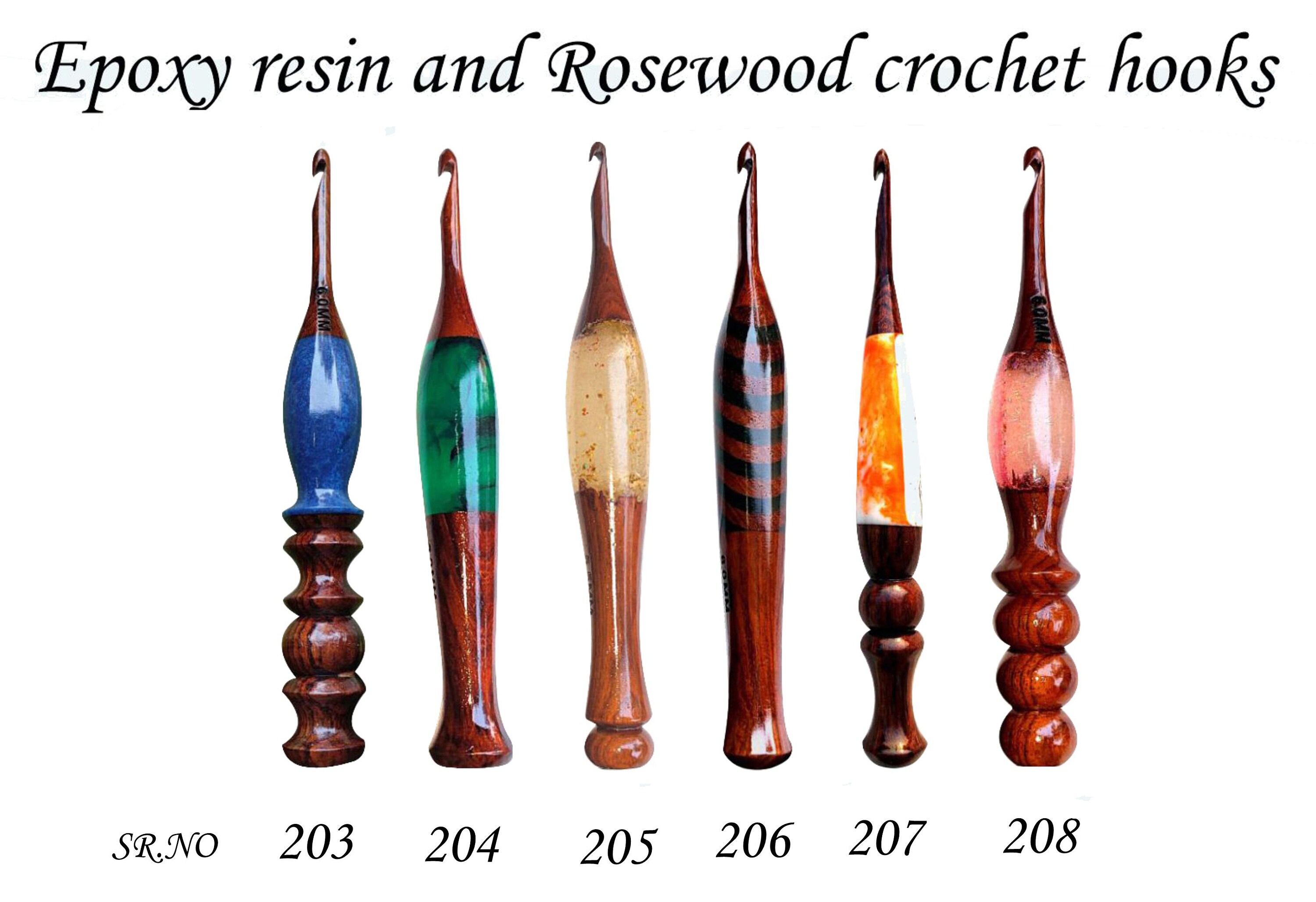 ATTACHMENT コート 1 backlash RIPVANWINKLE Epoxy, Resin and Wood Mixed Crochet Hook7