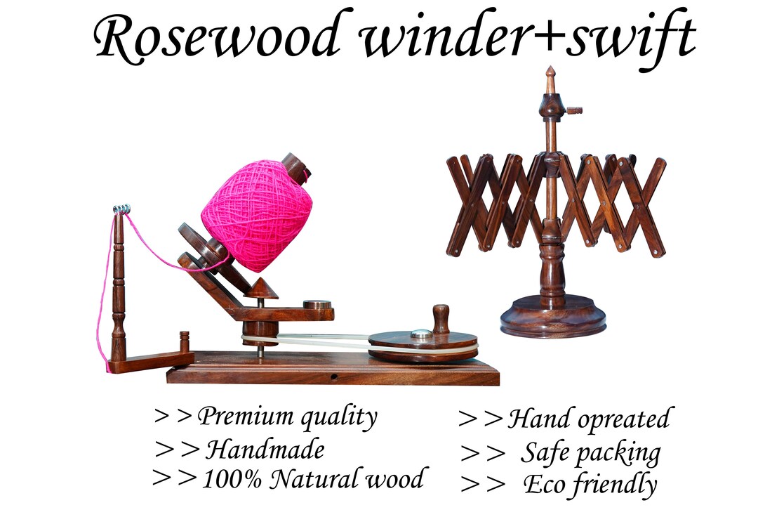 Wooden Yarn Ball Winder Handcrafted Large Yarn Winder for Knitting