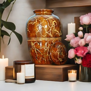 Fractal burning urn, Epoxy resin urn ,Handmade urn small and large urn ,Burial urn Decorative urn luxury urn, Urn in different resin color