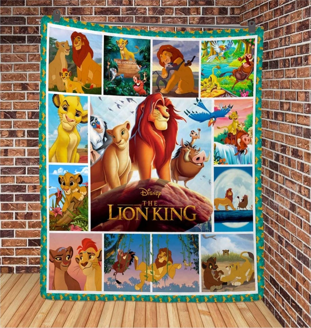 The Lion King Fleece Blanket Lion King Simba Nala Mufasa Etsy