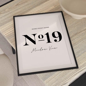 Personalised Home Address Print: Custom Family Name Wall Art
