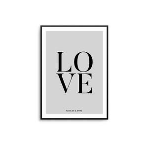 Love Personalised Print, love Prints, living room print, bedroom print, wall art, home decor, living room, bedroom posters, wedding gift