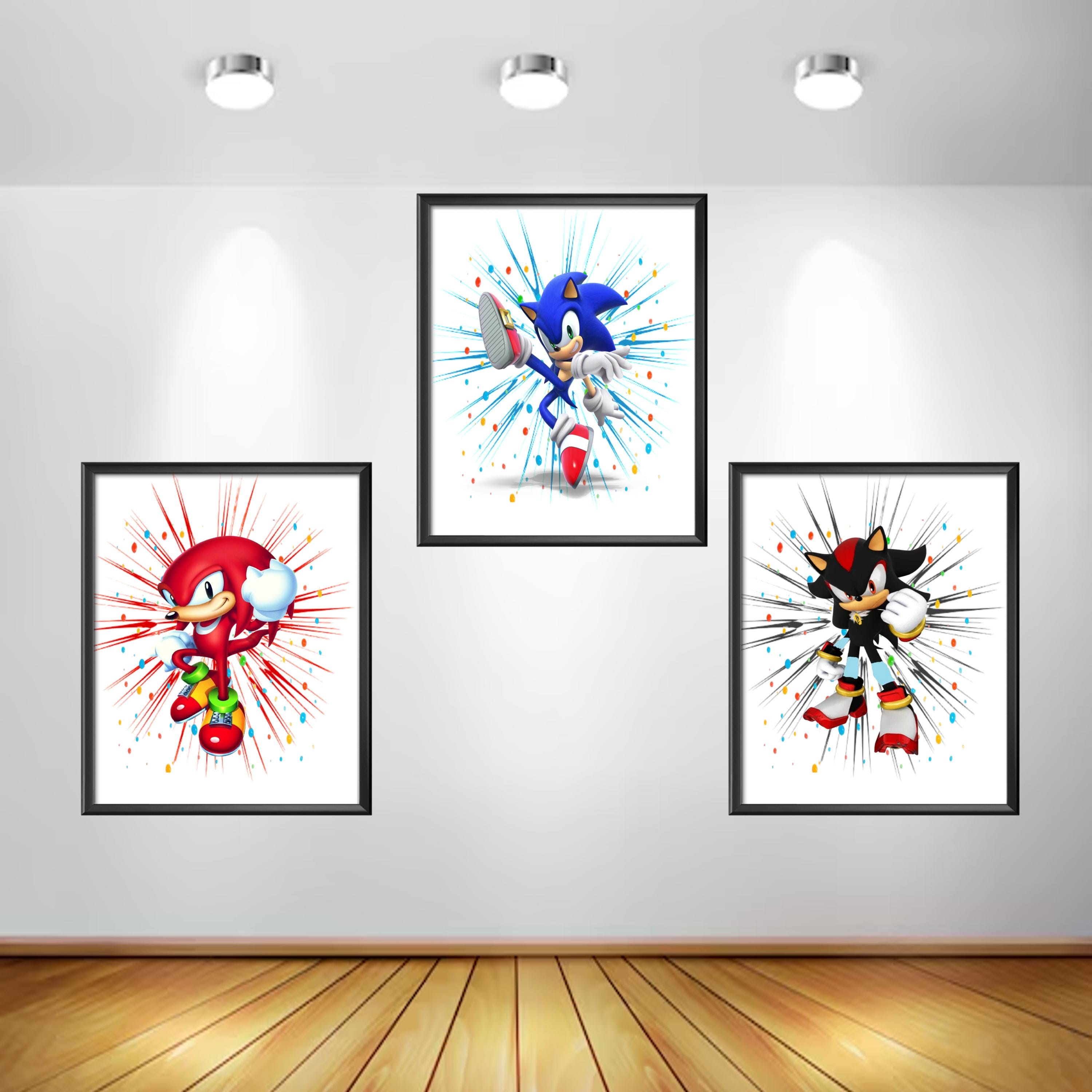 Sonic and Friends Watercolor Art Print: Kids Room Decor (digital ...