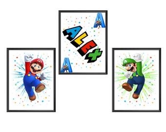 スーパーマリオクリップアートのかわいい誕生日ルイージ、スーパー