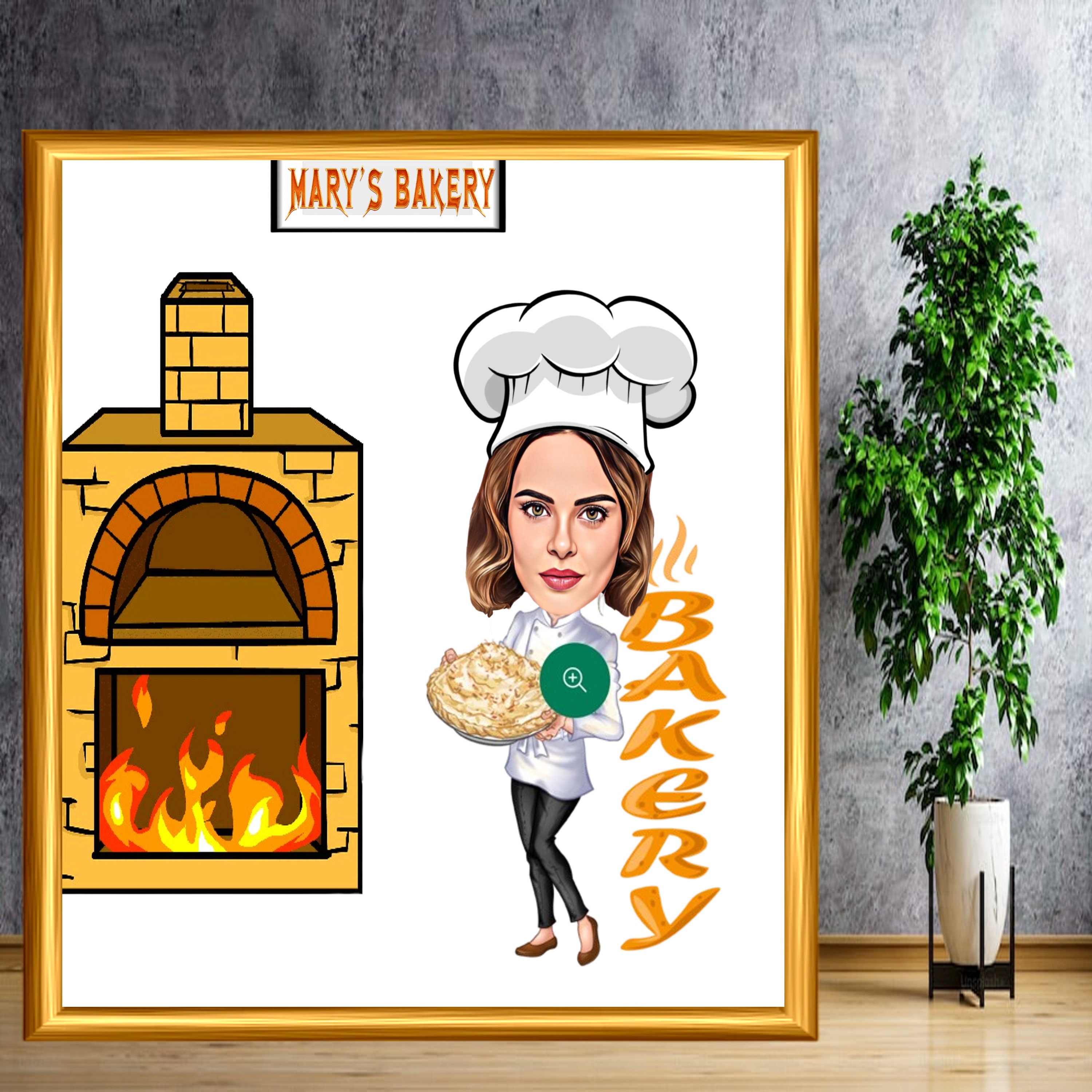 Custom Chef Cartoon Portrait: Personalized Bakery Caricature (digital  Download) - Etsy, image size:3000x3000