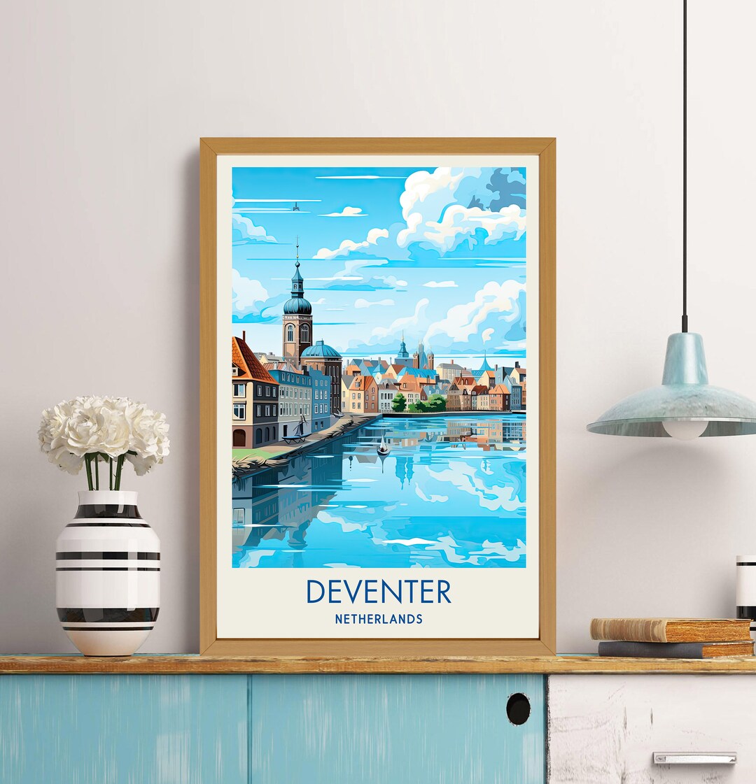 Deventer Poster Deventer Print Deventer Art Netherlands Etsy