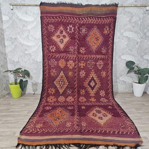 Vintage Moroccan Berber Rug 5x11 FT: Antique Style Home Decor