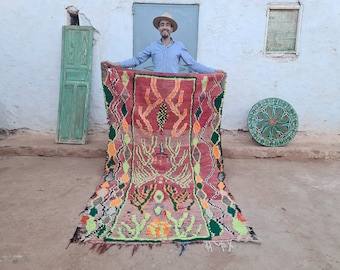 Handmade Bohemian Rug - Nursery Gift, Woven Berber Art Carpet, Personalized Tapestry, Unique Home Decor