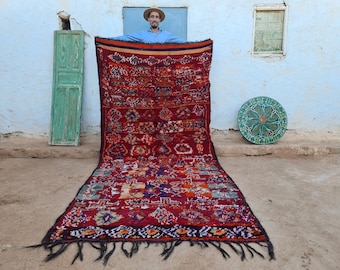 Vintage Moroccan Rug Rehamna Antique Area Rug, Art Carpet, Best Floor Runner