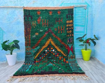 Custom Green rug - Moroccan rug Green - Handmade rug - Moroccan berber rug - Beni ourain rug - Morocco rug - Moroccan area rug-teppiche