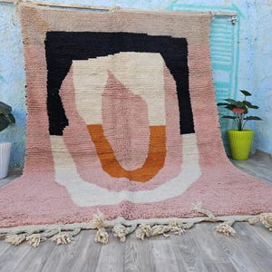Handmade Berber Wool Rug: Colorful Moroccan Teppich for Home