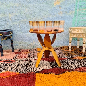 Verrerie marocaine, verres Beldi 6 tasses ou 12 tasses, verrerie recyclée, thé marocain vintage, maroquin fait main, verres de BeheiM