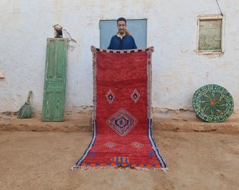 Geometrischer Marokkanischer Berber Teppich: Art Läufer