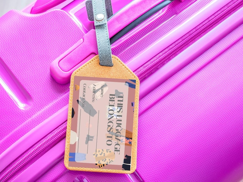 Editable Printable Luggage Tag Template. Travel Itinerary. Digital ...