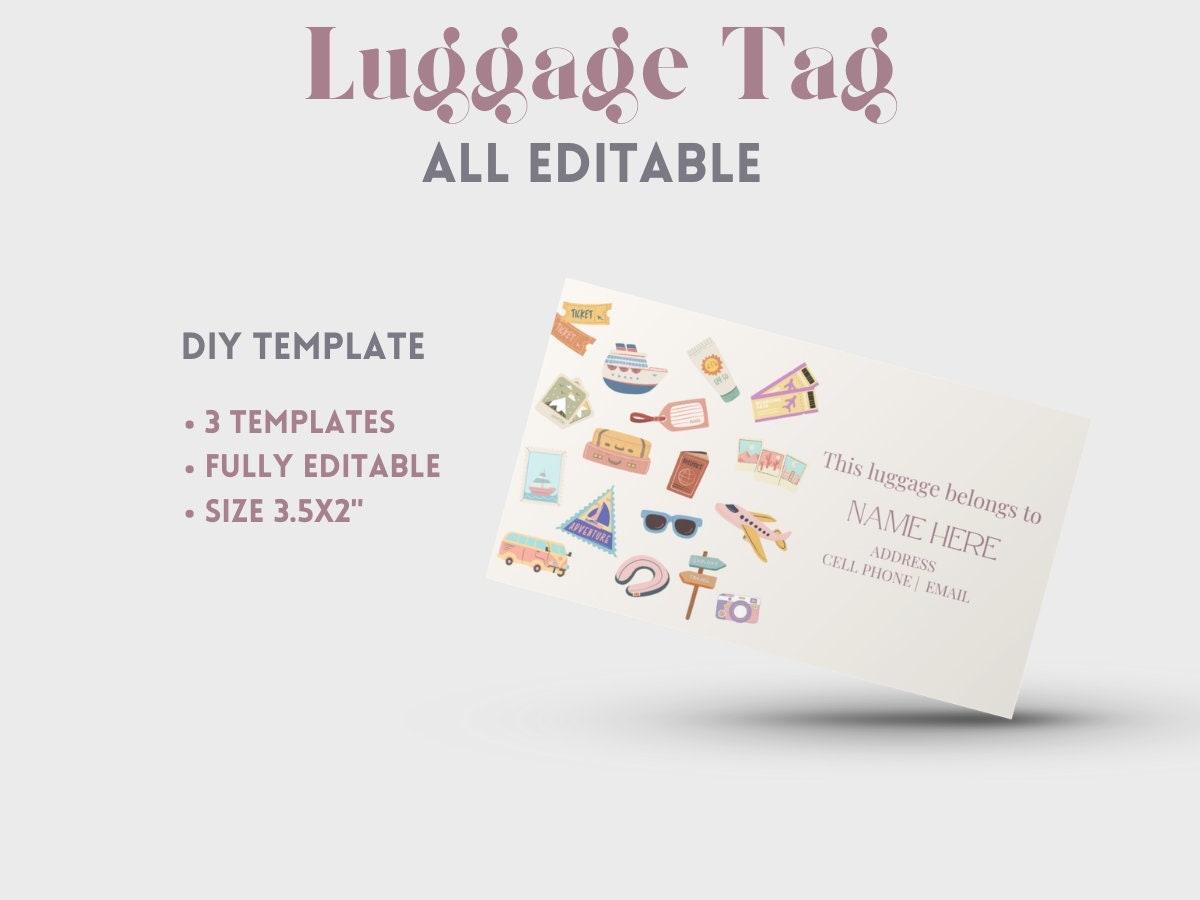 Aesthetic Pink Editable Luggage - Il Fullxfull.5432632896 1ey7 