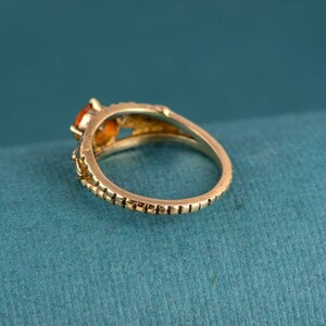 Yellow Citrine ring, Gemstone ring, Boho ring, Handmade Ring, Minimalist ring, Dainty ring, Gold Citrine ring, Gift for her, Women's ring image 2
