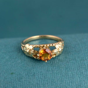 Yellow Citrine ring, Gemstone ring, Boho ring, Handmade Ring, Minimalist ring, Dainty ring, Gold Citrine ring, Gift for her, Women's ring image 3