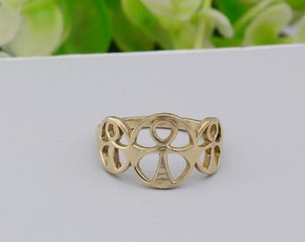 Gold Engel Ring: Spiritueller Hüter Schmuck Geschenk,