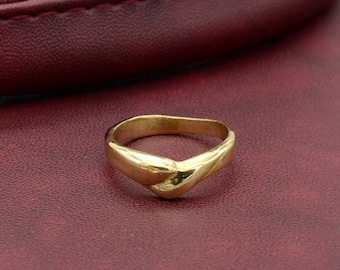 Brass Mobius Ring: Handmade Gold Wedding Band,
