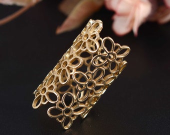 EDS Finger Splint Ring, Gold Arthritis Ring, Filigree Ring, Full Finger Ring, Trigger Finger Ring, Personalized Gift, Unique Ring, Gift Ring