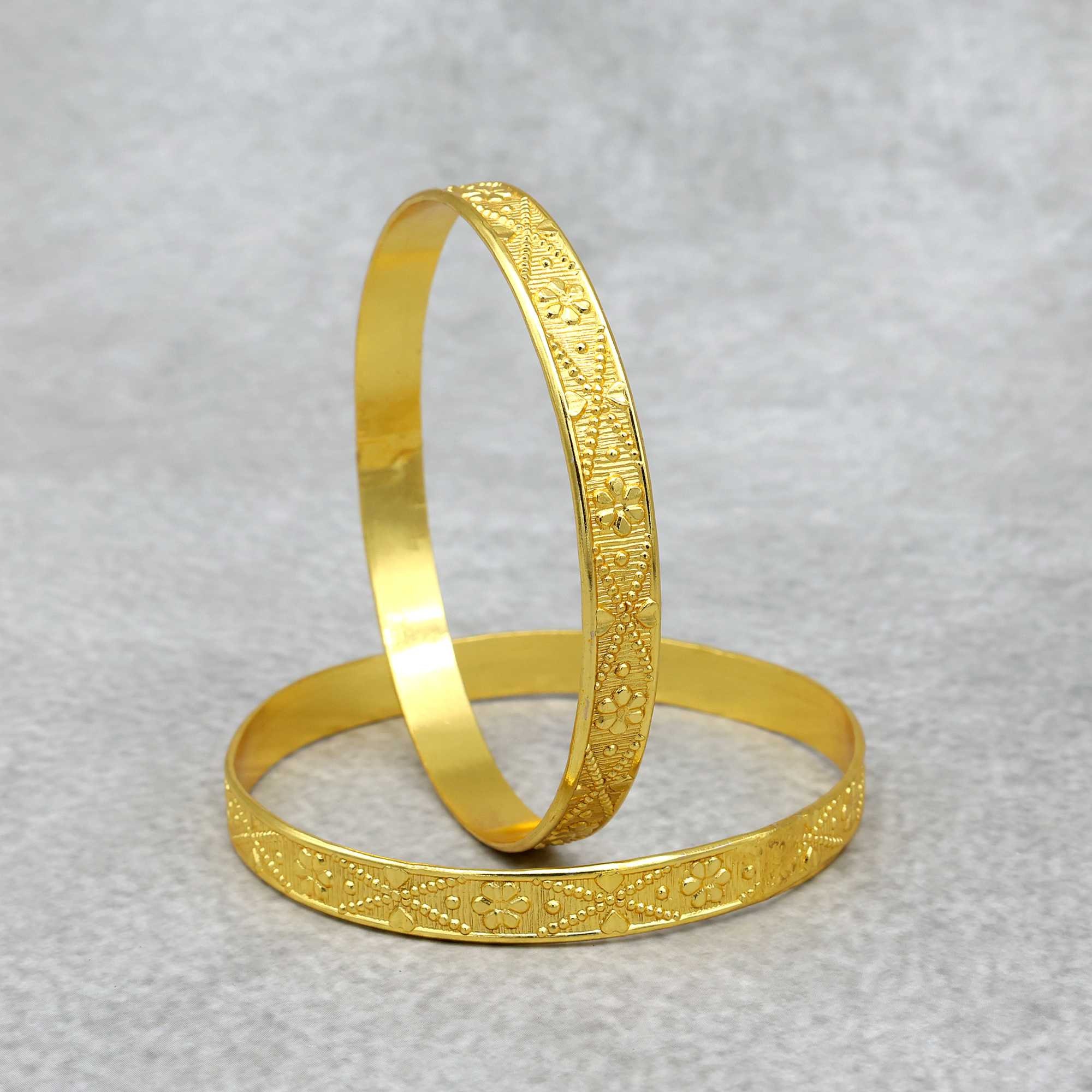 18k Gold Filled Flower Bangle: Stackable Brass Bangle, - Etsy