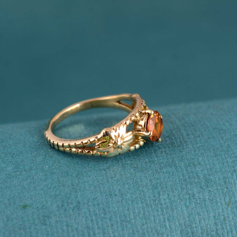 Yellow Citrine ring, Gemstone ring, Boho ring, Handmade Ring, Minimalist ring, Dainty ring, Gold Citrine ring, Gift for her, Women's ring image 4