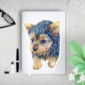 Yorkie Sticker / Super geeignet für Kindle, Laptop, Tumbler, Auto etc. / Outdoor & Indoor / UV-, Wasser- und Kratzfest / Entfernbar, Keine Rückstände