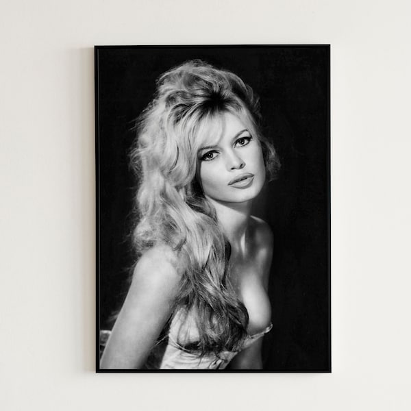 Brigitte Bardot Digital Dowland, Brigitte Bardot Vintage Photo High Quality Poster Print, Wall Art, Brigitte Bardot Vintage Poster