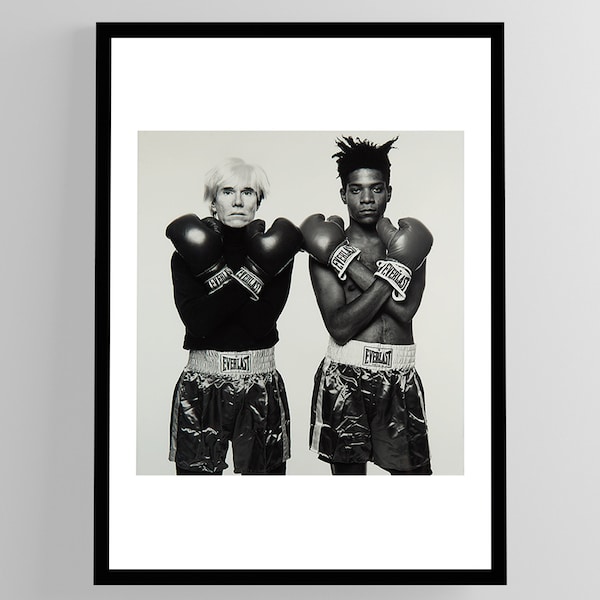 Affiche Andy Warhol et Jean Michel Basquiat, Digital Dowland, Impression d'affiches de haute qualité, Art mural, Affiche Andy Warhol, Affiche Basquiat