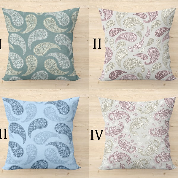 Paisley Design Digital Printed Pillow Covers - Ethnic Iranian India Design Modern Cushion Covers - Boteh Pillow Covers -  Home Gifts