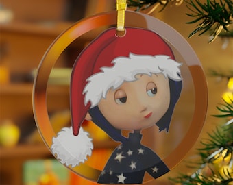 Coraline Christmas Glass Ornaments