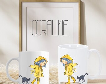 Coraline inspired Coffee/Tea Mug