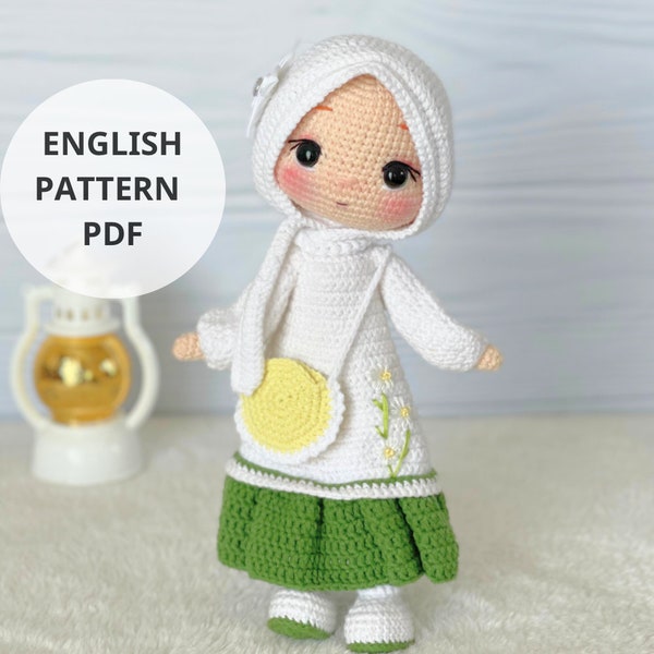 Hijabi TAQWA  doll , English PDF amigurumi pattern ,Ramadan ,Crochet Hijab Doll, Amigurumi Doll, Amigurumi Hijab Doll, Crochet taqwa Doll
